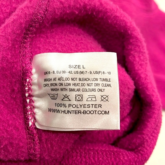 Hunter fleece cuff tall boot socks - pink size L - Picture 4 of 4